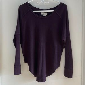 TNA purple thermal waffle knit long (XXS) (lightly worn)